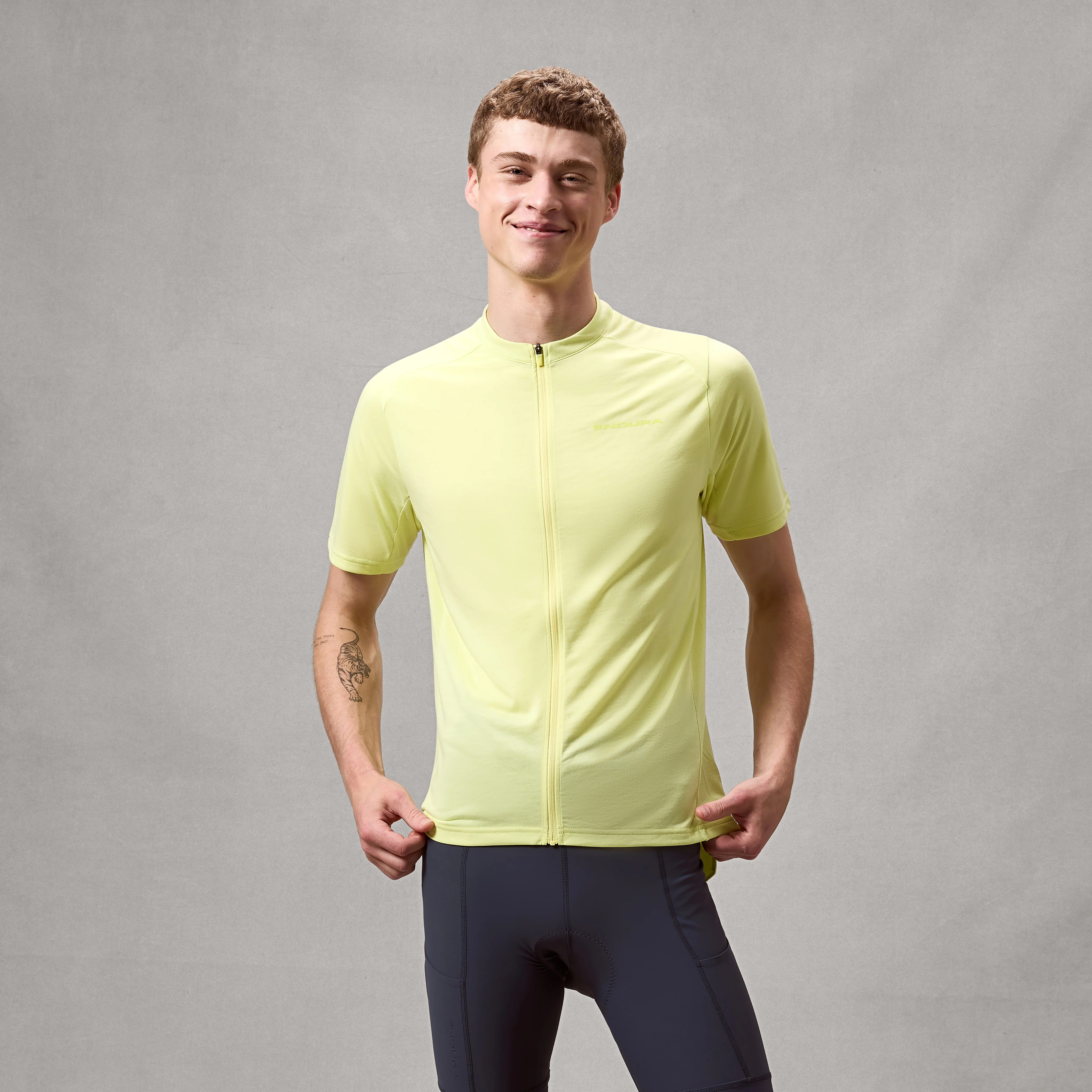 Men's Loop S/S Zipped Jersey - Oil Seed