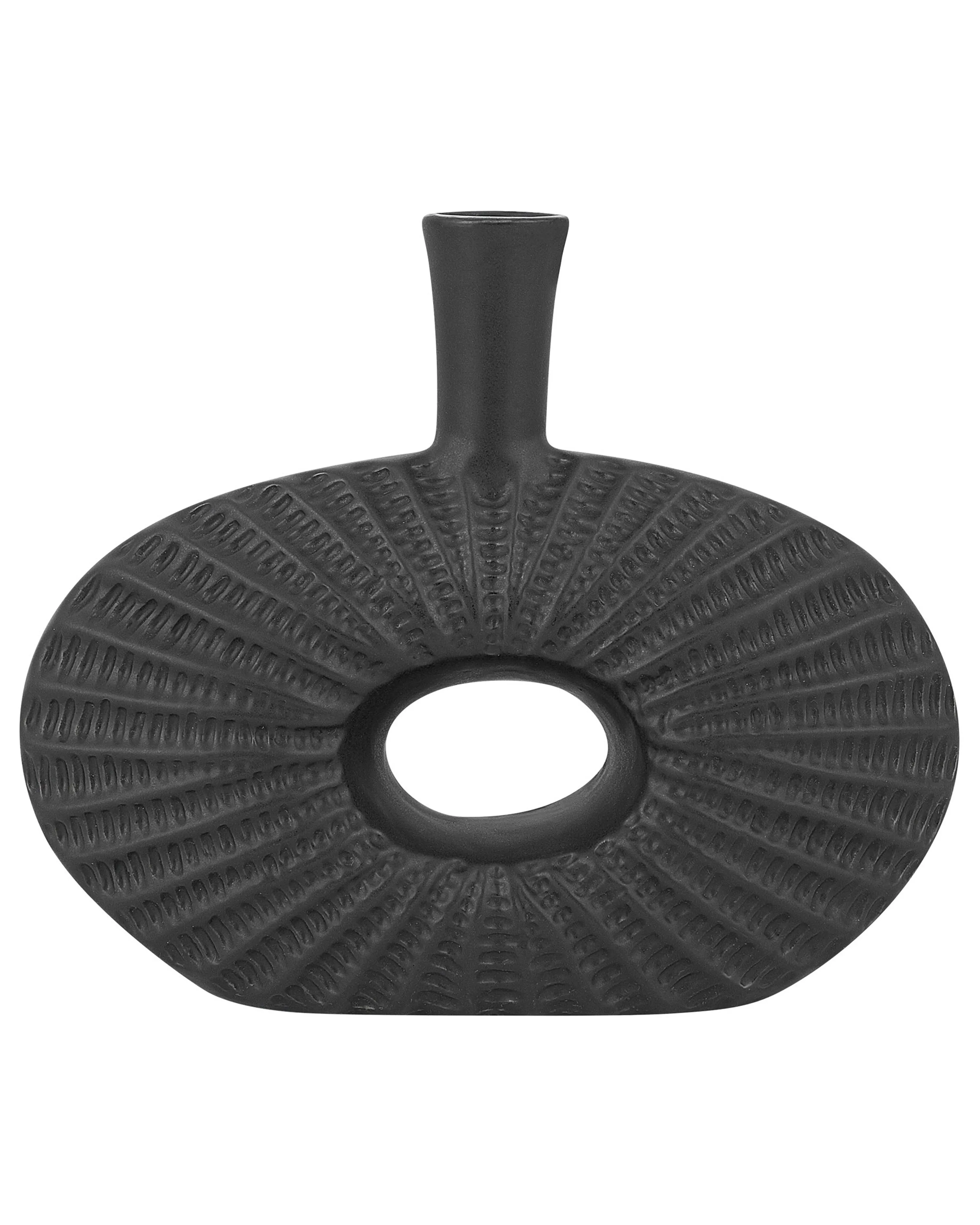 Decorative Vase ARWAD Stoneware 24 cm Black
