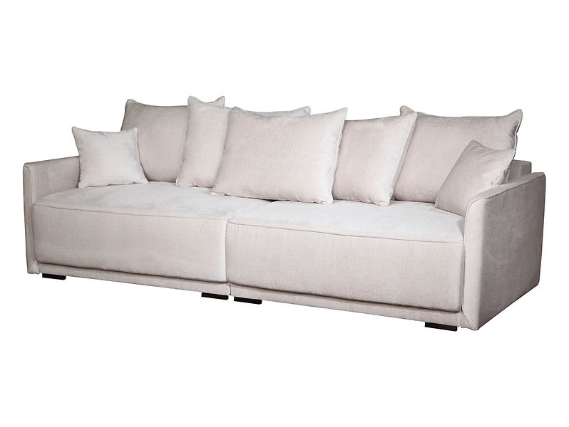 Sofa trzyosobowa Oso Big rozkładana z pojemnikami tkanina beżowa