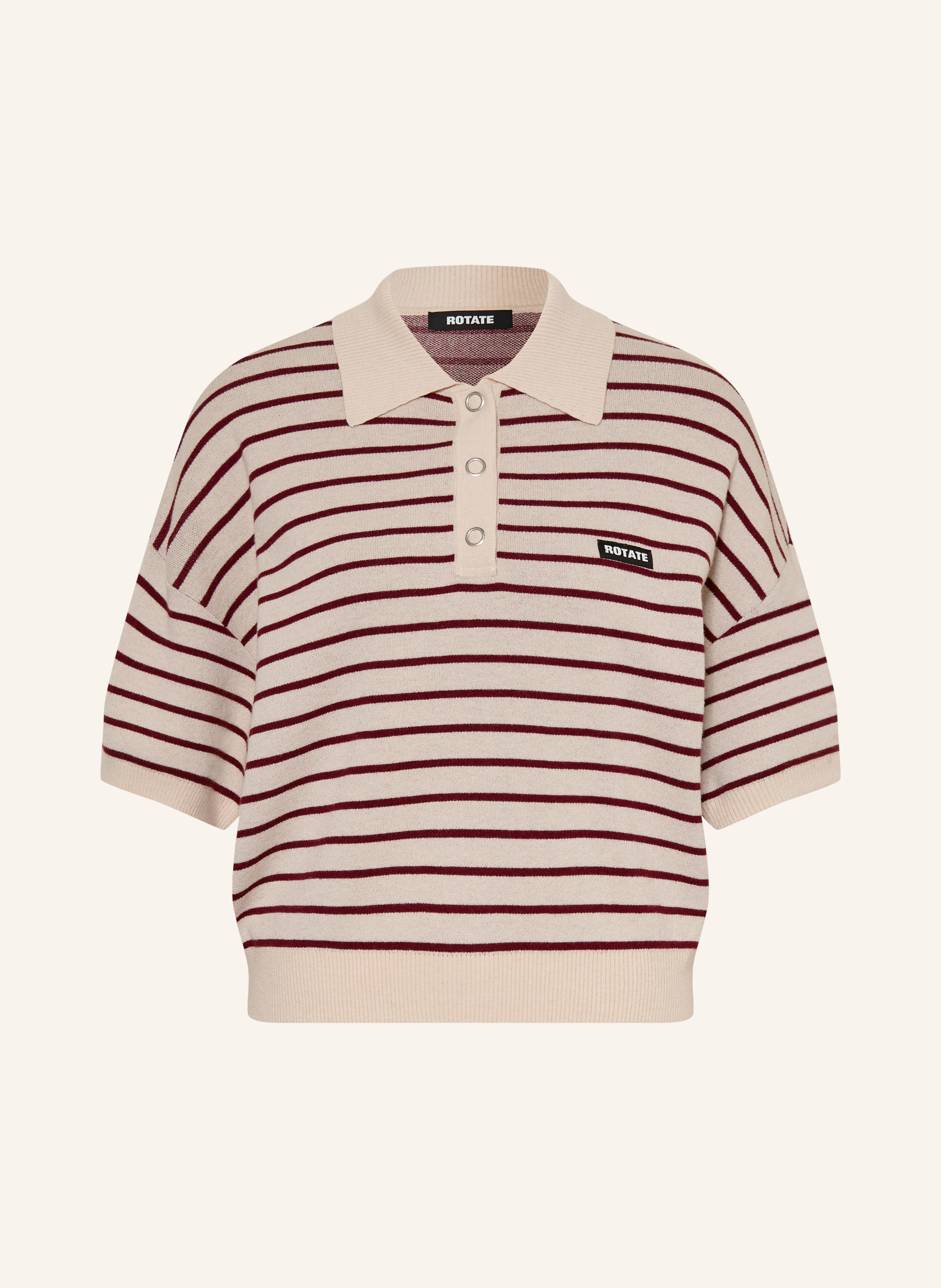 ROTATE Strick-Poloshirt