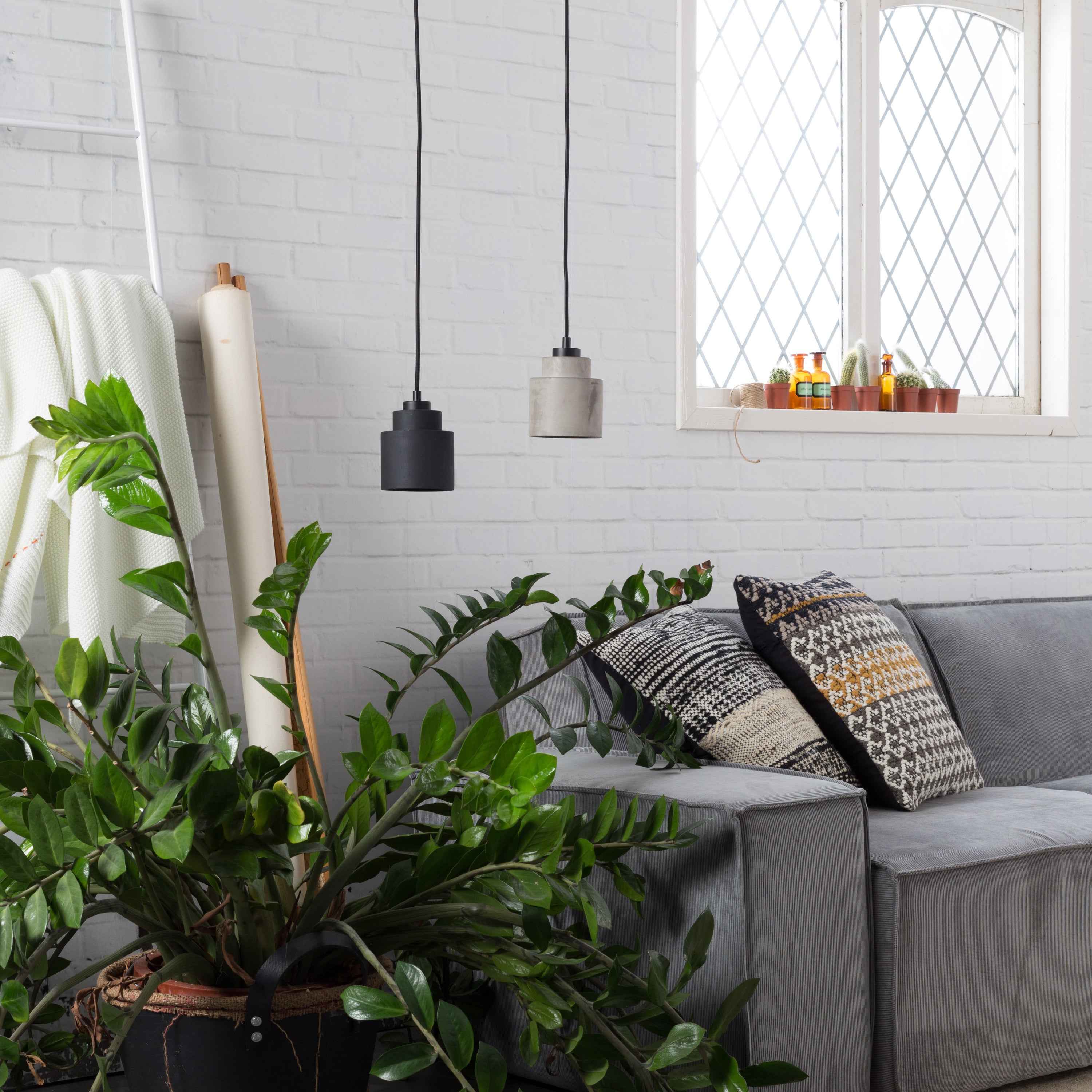 Zuiver Left Hanglamp Beton - Grijs