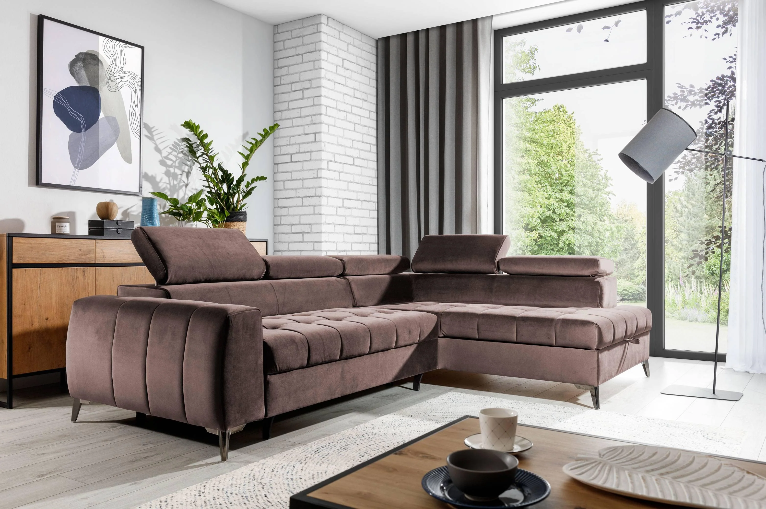 Hoekbank Tulis rechts velvet