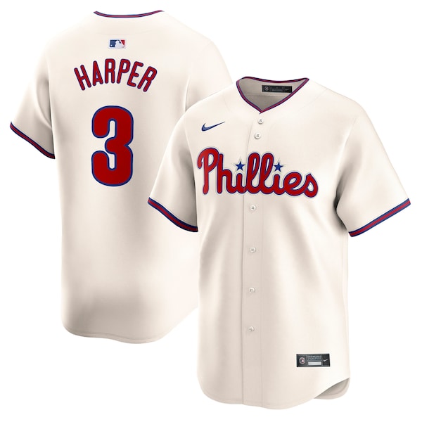 Bryce Harper Philadelphia Phillies Nike 3rd Alternate Limited Player Jersey – Cream