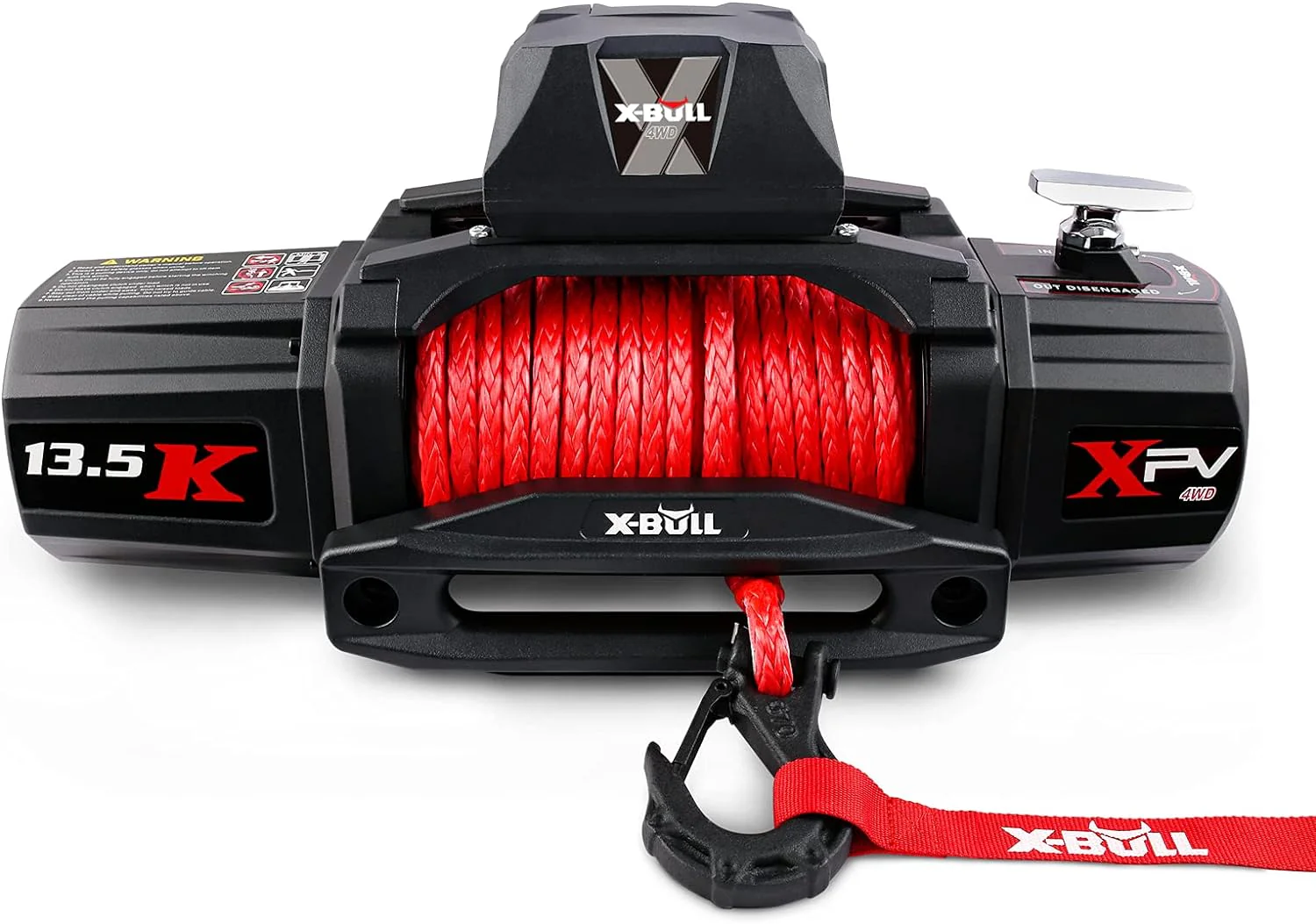 13,500-pound load capacity electric winch - 12-volt DC power supply, suitable for off-road trailer towing, dual-function wireless remote control(13500 lbs-XPV SERIES)