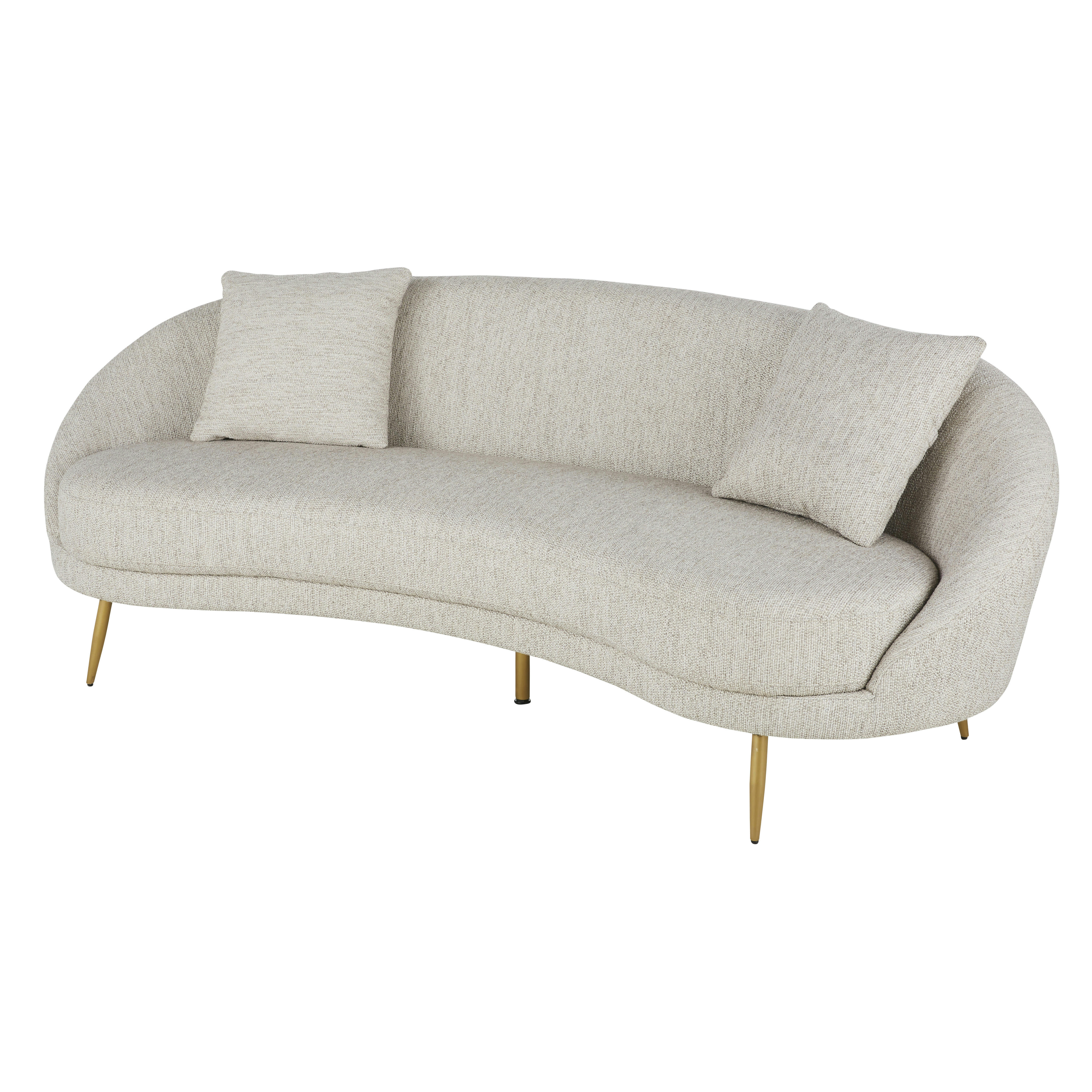 Glover - Canapé 3/4 places gris clair chiné