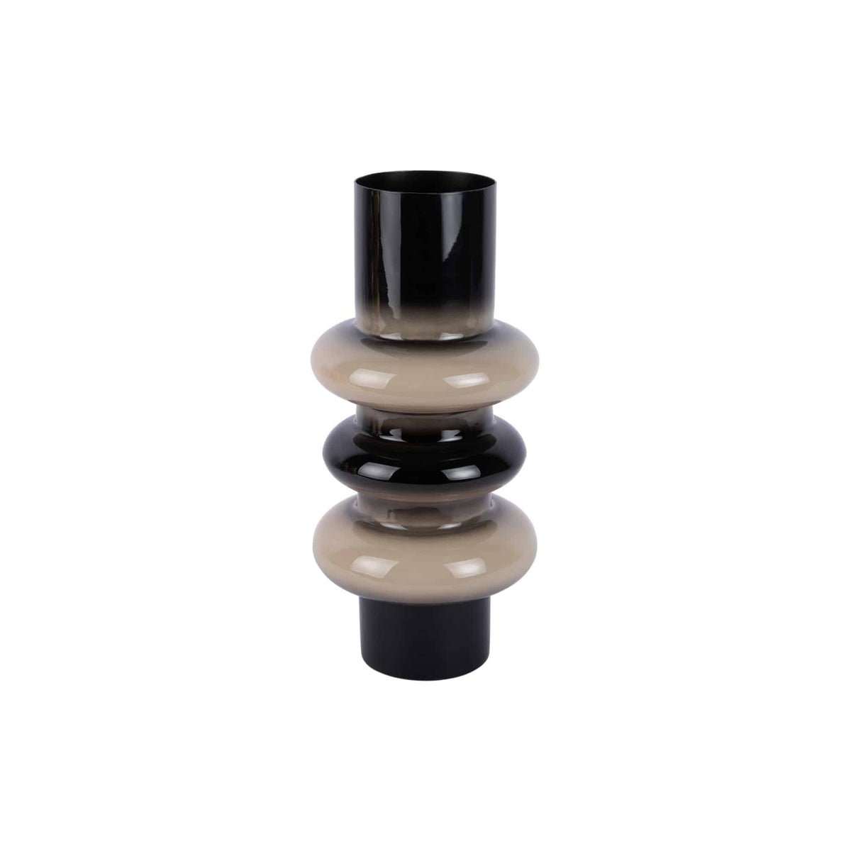 Present Time vaas Grato Medium - zwart - Ø17.5cm