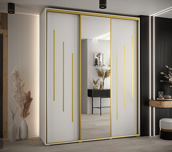 Armoire Davos 9 a portes coulissantes H. 235,2 x L. 200 x P. 60 3 portes