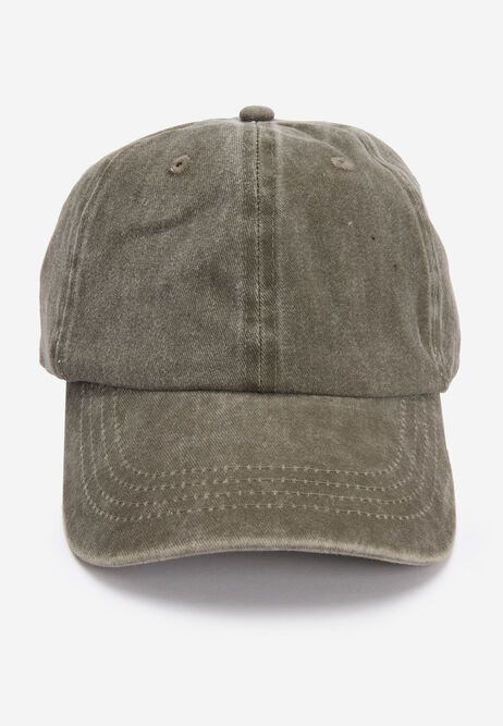 Mens Khaki Wash Cotton Baseball Cap