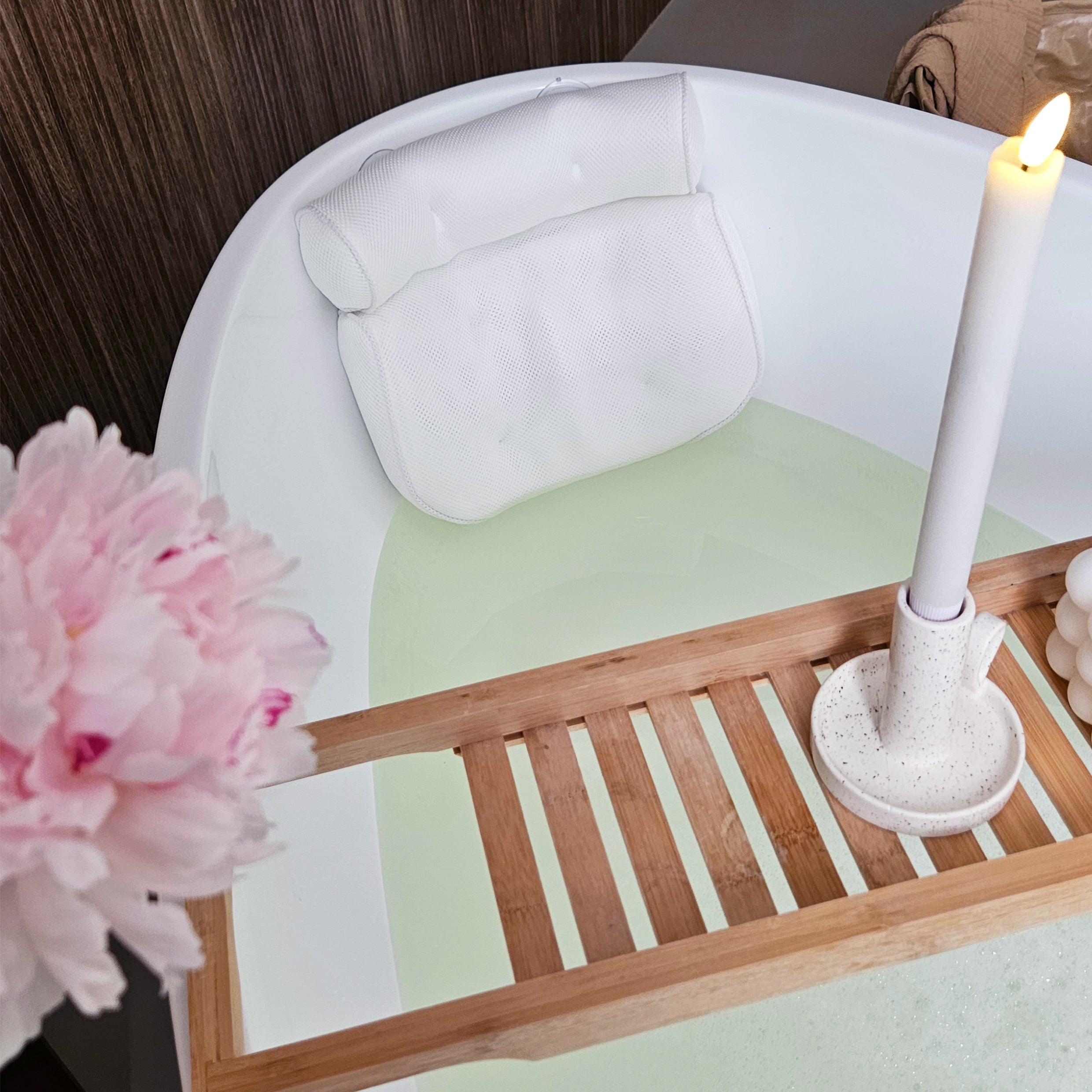 QUVIO Badkussen met haakje - Wit