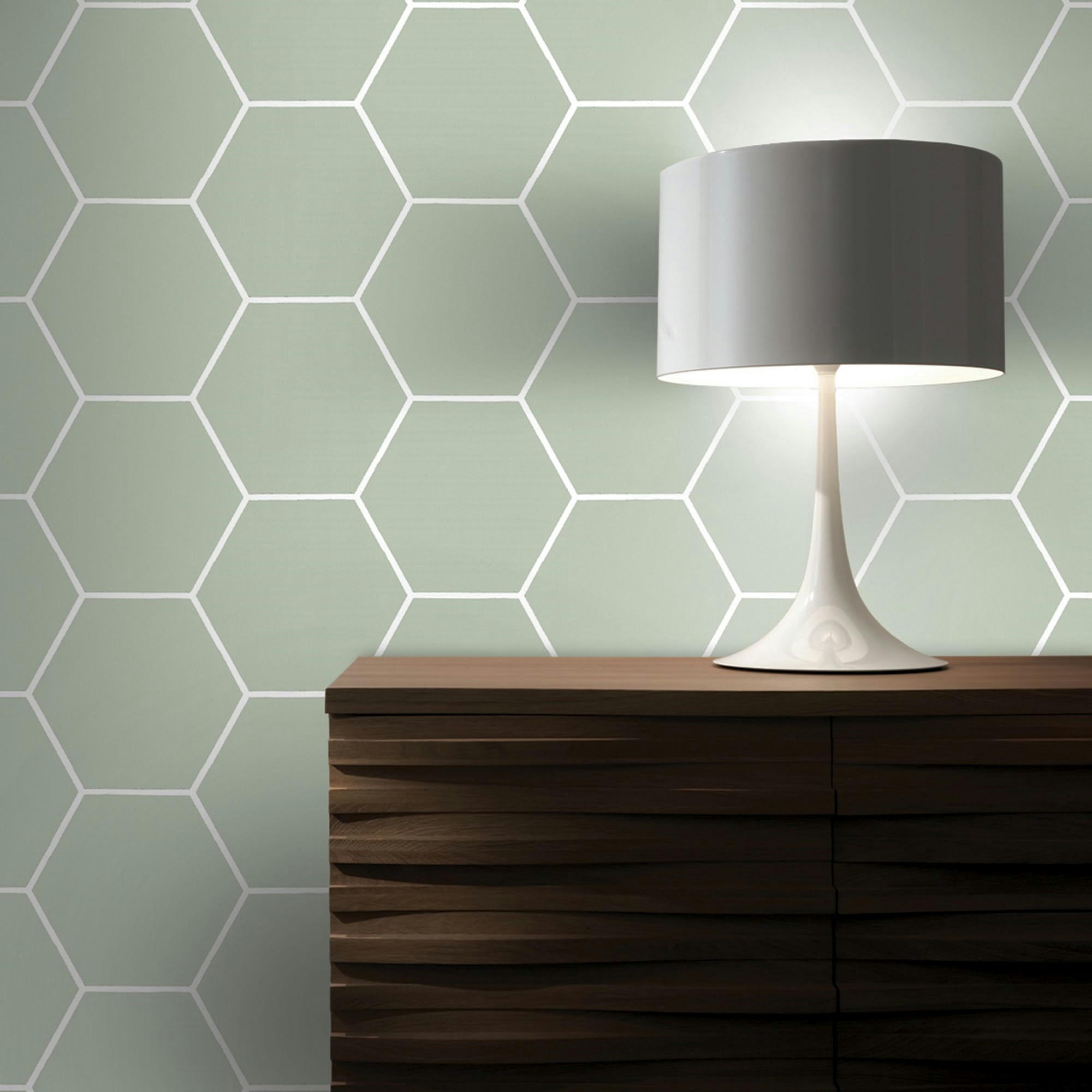 - papier peint quadrillage vert 1005x52cm