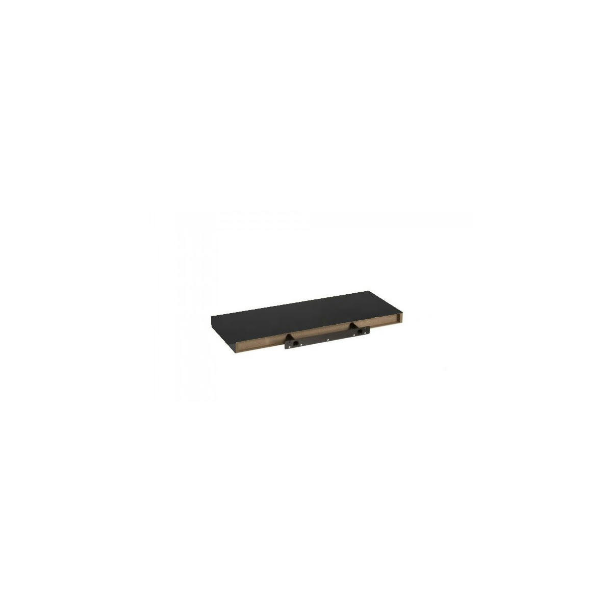 - Étagère murale tablette en bois MDF noir L80cm