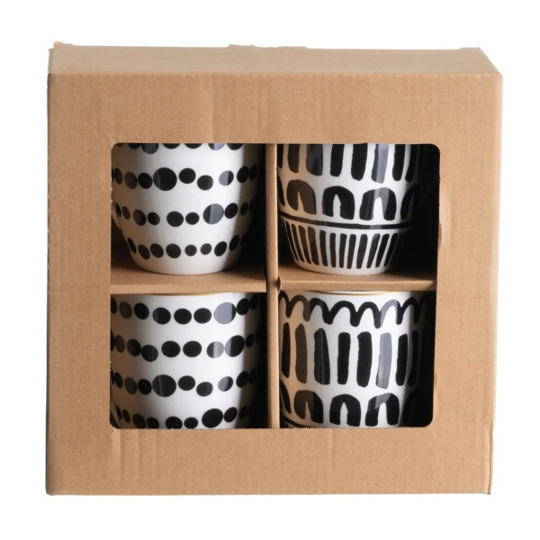 Zestaw ceramicznych kubków Lyne 4x 350 ml