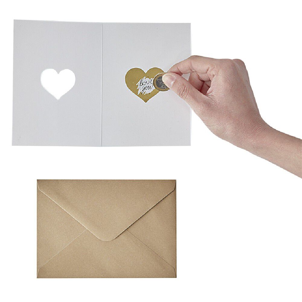 Carte à gratter Coeur