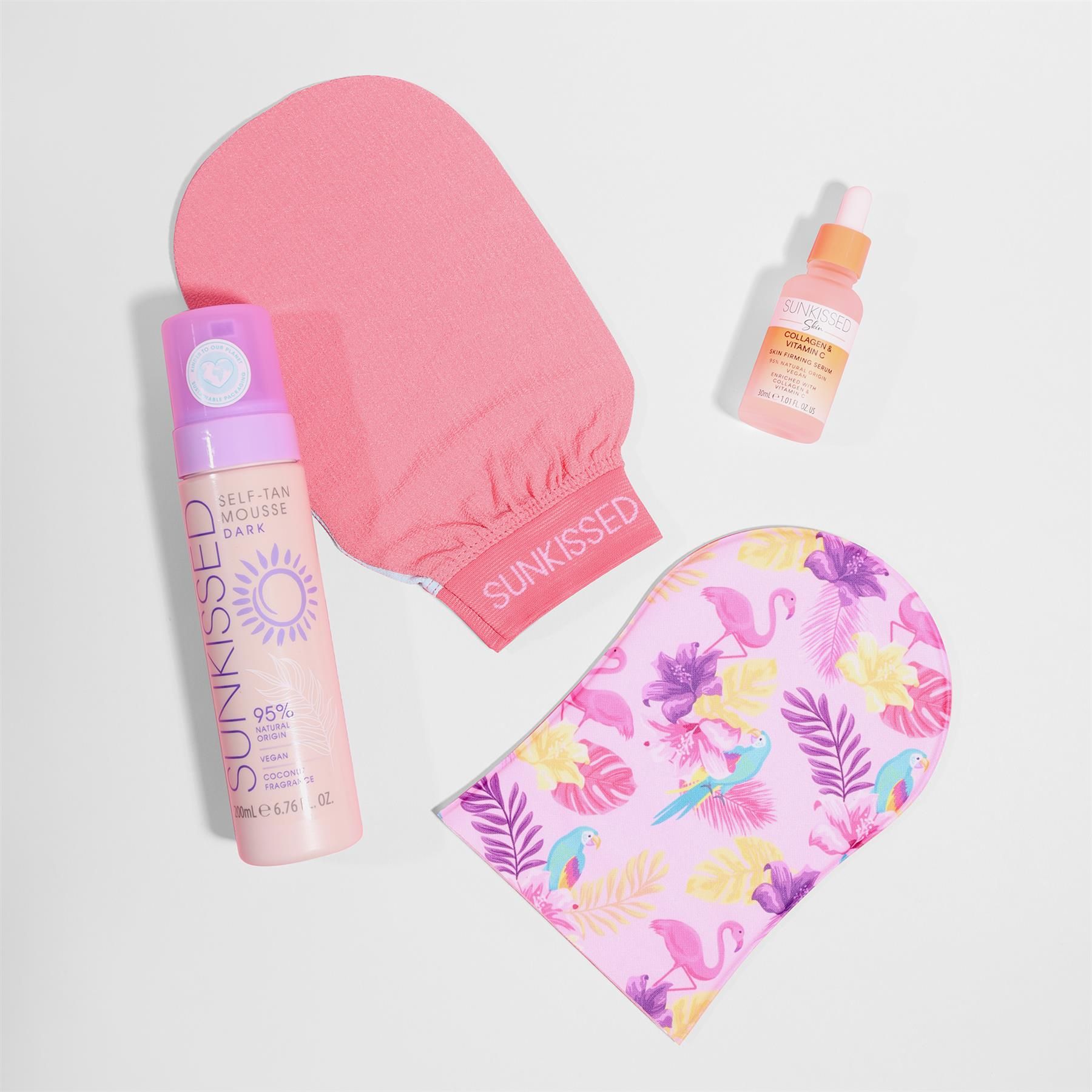 Sunkissed Dark Tan Set - Tan 200ml, Mitt, Serum 30ml