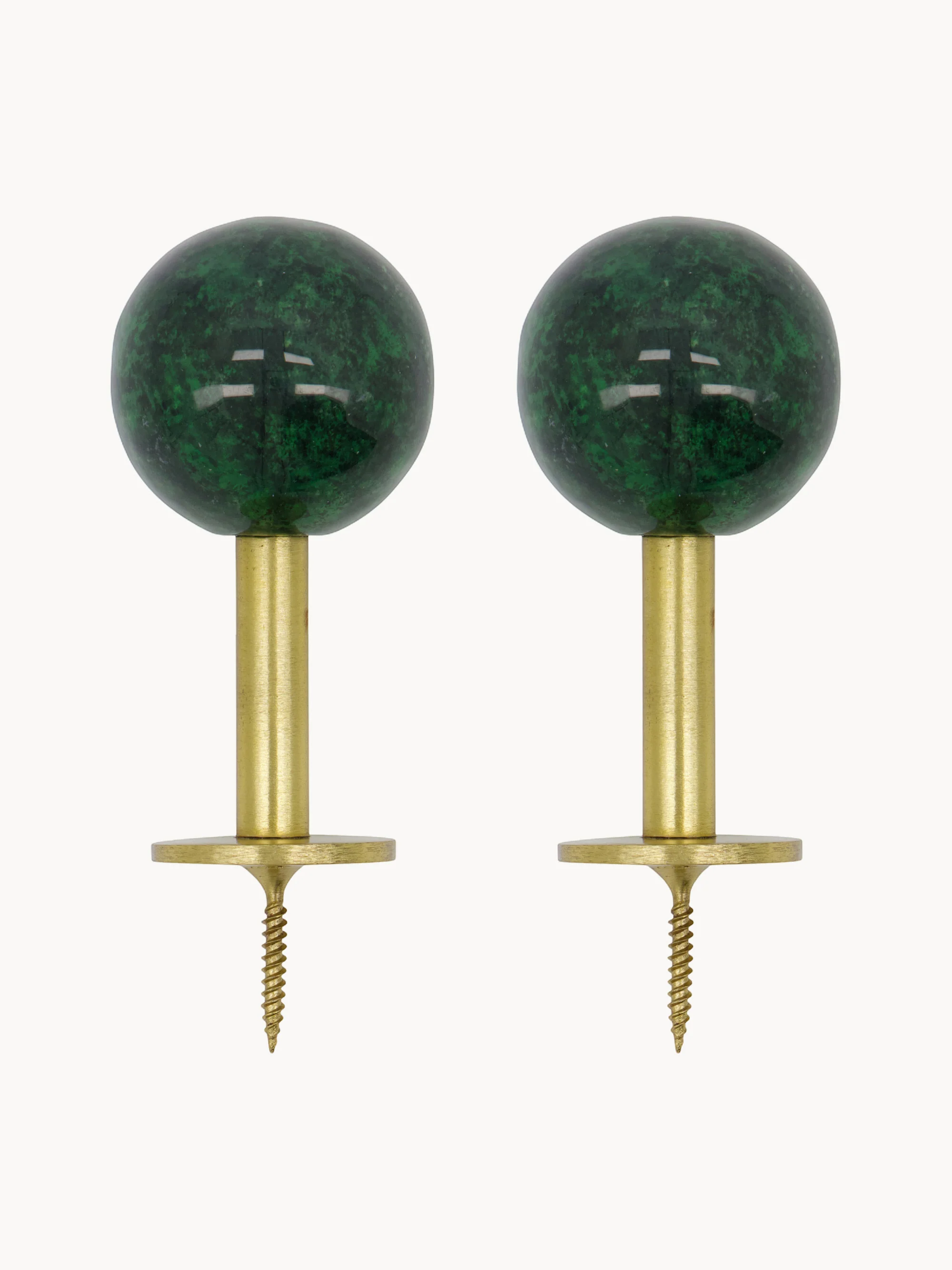Handgefertigte Metall-Wandhaken Ball, 2er-Set