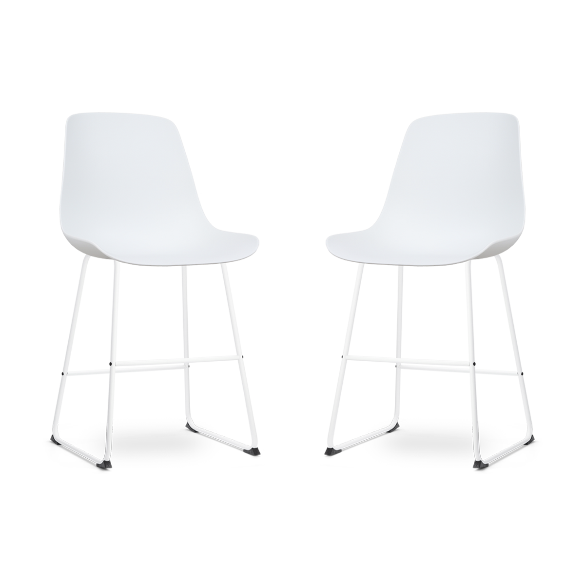 Nolon Nino-Pip barkruk wit - wit onderstel - 65 cm - set van 2