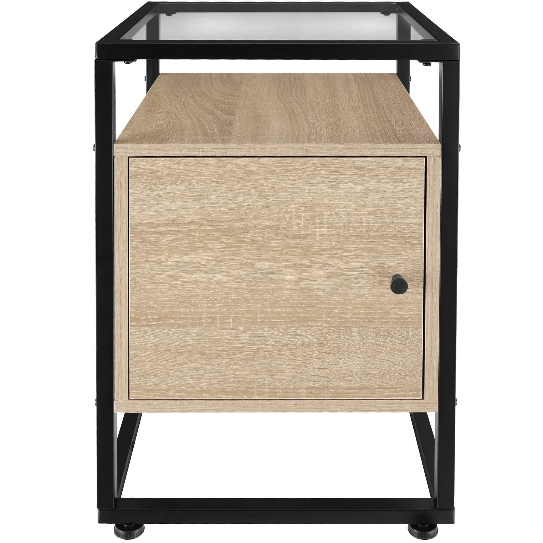 TT - Table de chevet Style industriel Bois clair industriel, Chêne Sonoma