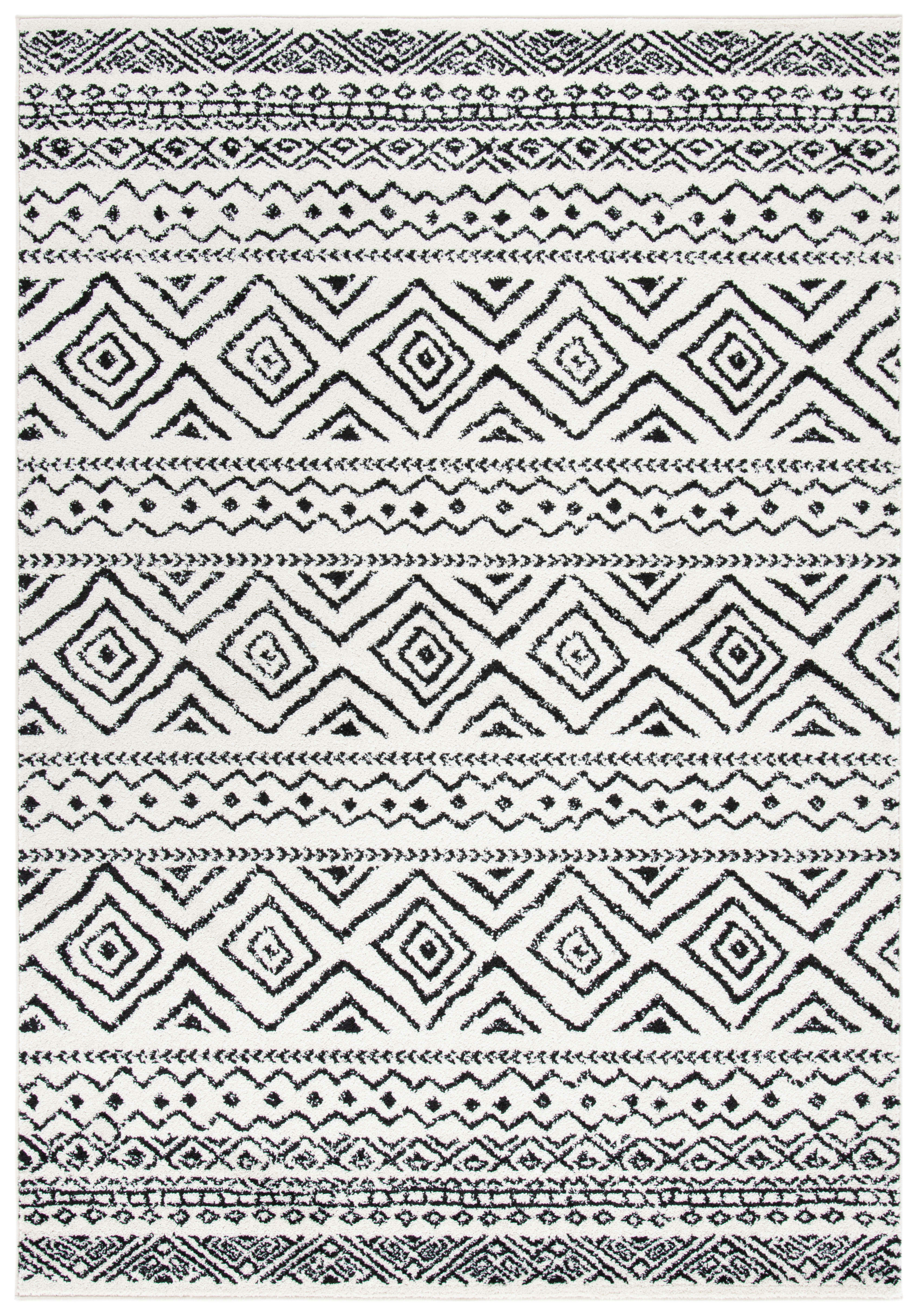 TULUM - Tapis de salon interieur en  ivoire & noir, 160 x 229 cm