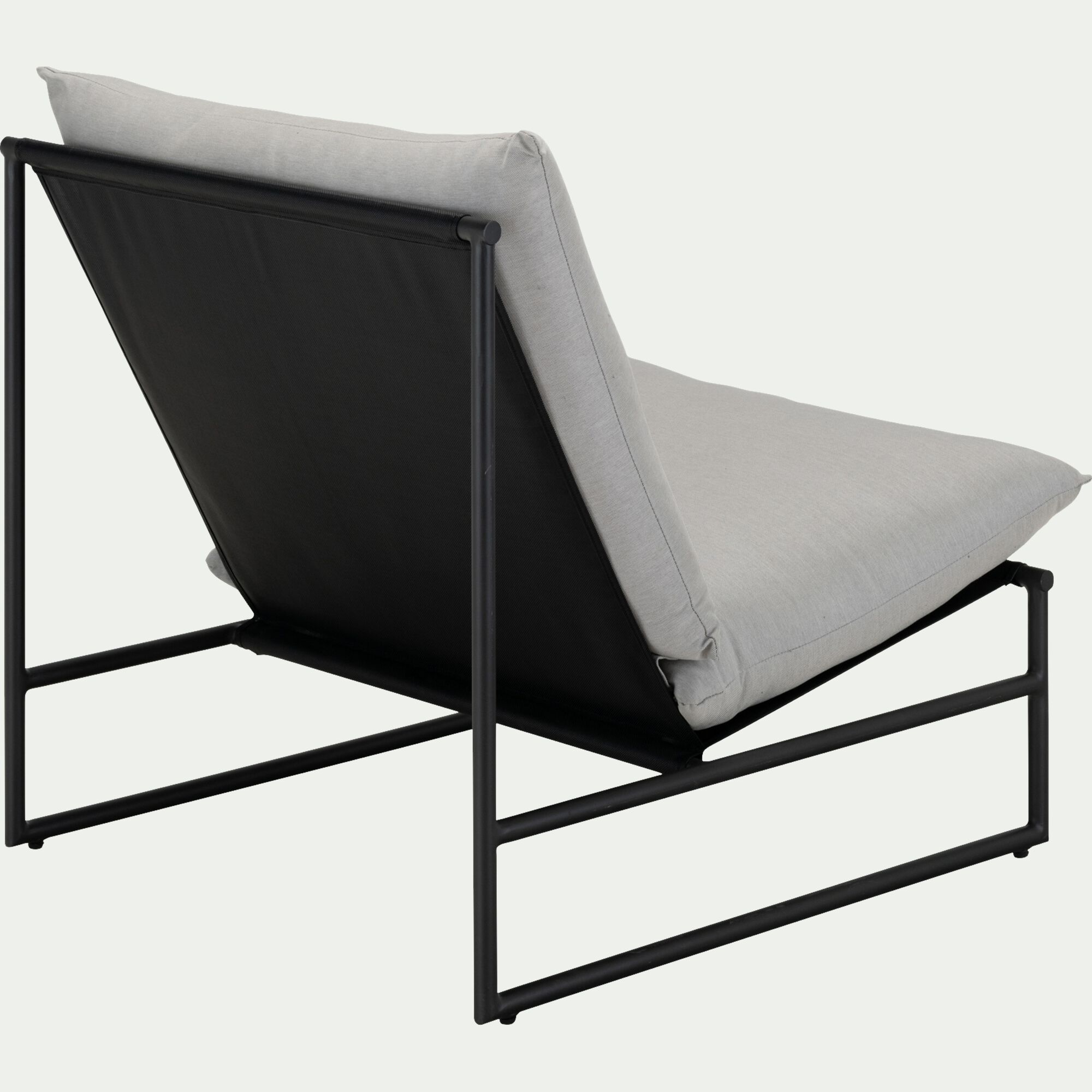LANTA - Fauteuil de jardin en aluminium - noir