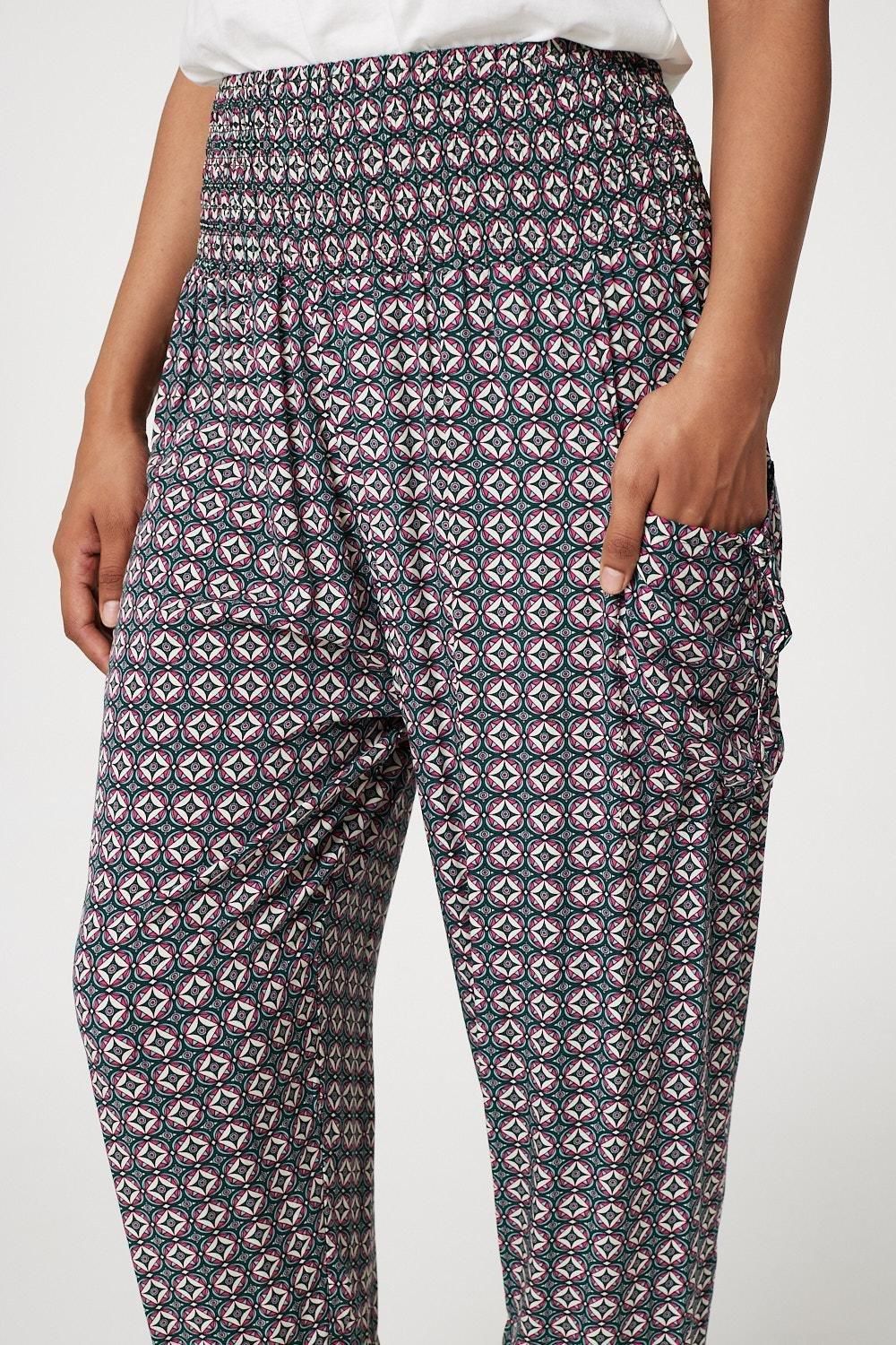 Izabel London Geo Print Pull On Harem Pants