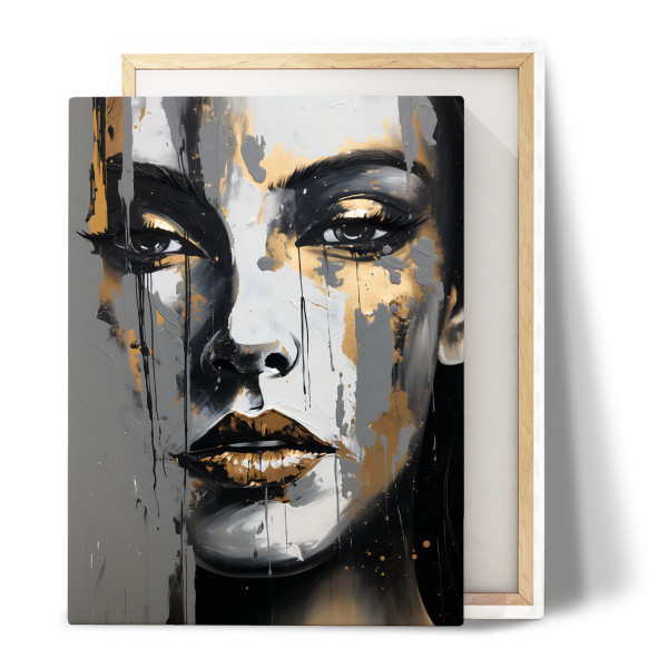 Obraz Nowoczesny Złoty PORTRET Kobiety 20x30cm