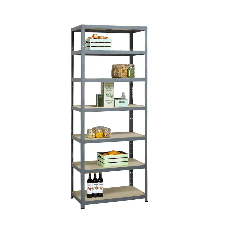 Avasco Stellingkast - Zilver - Extra hoog - Metaal - 222x90x45cm