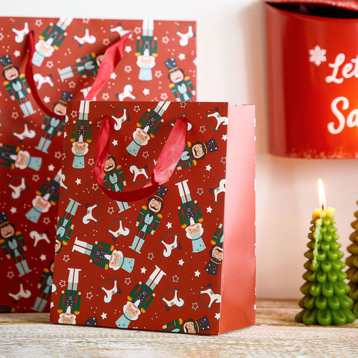 Torebka prezentowa CYMKA dziadki do orzechów 14x27x33