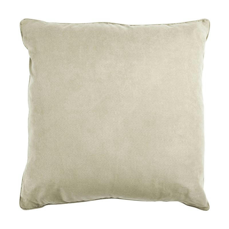 SUEDEN - Coussin de sol en suédine beige clair 70x70