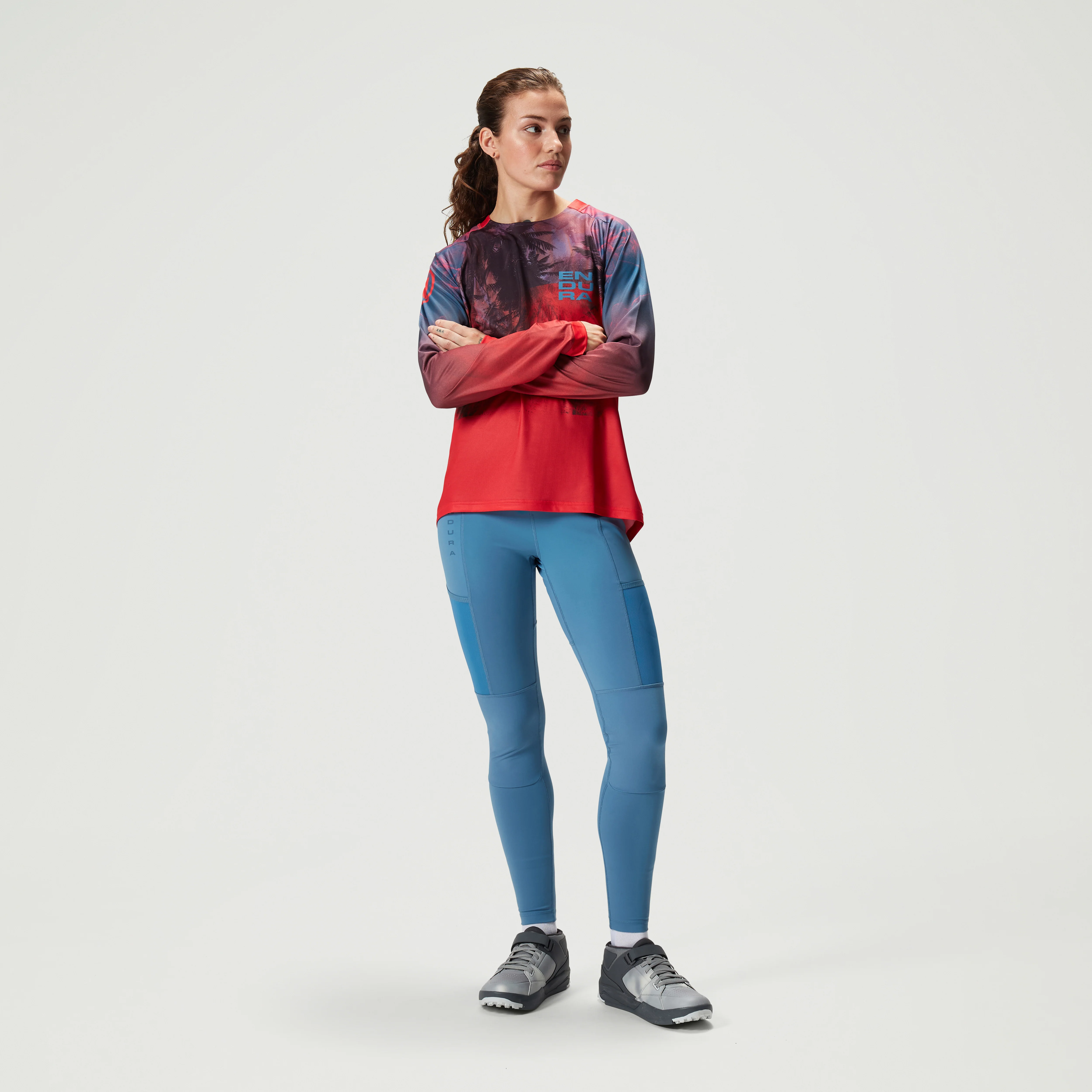 Women's SingleTrack Leggings - Blue Steel