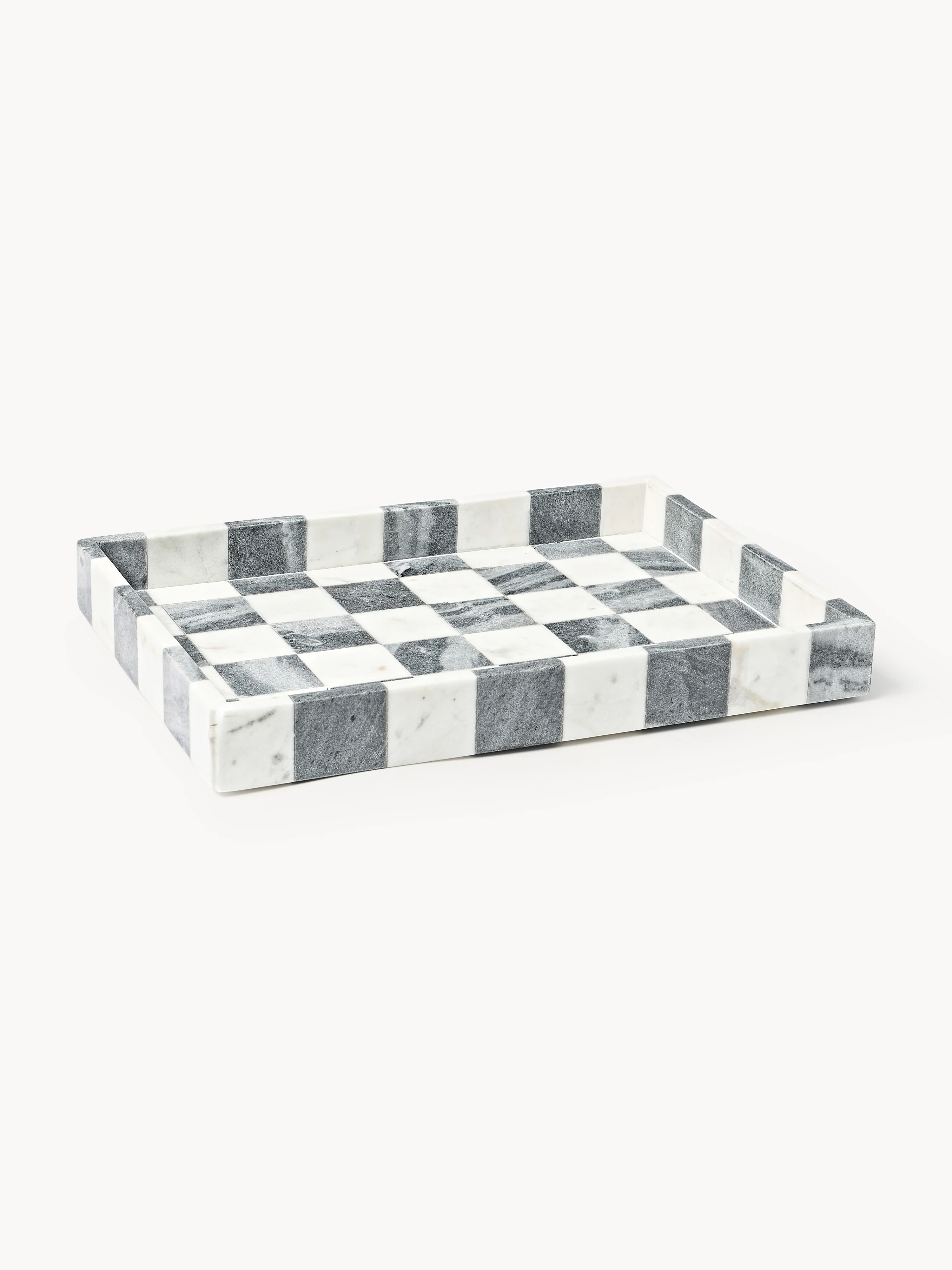 Westwing | Crosby Studios, Deko-Tablett Carreaux aus Marmor