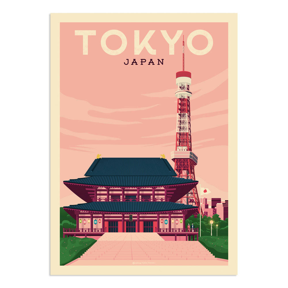 - Affiche Tokyo  21x29,7 cm