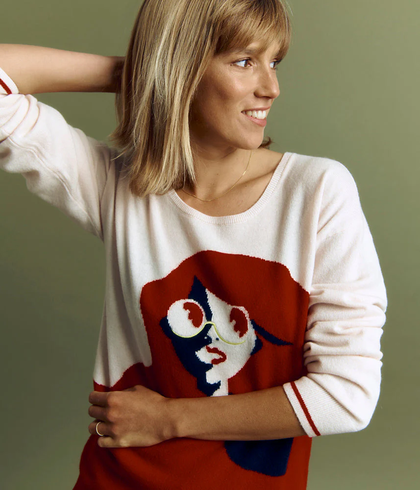 Pull maille intarsia ATYPIQUE/85152/781