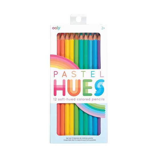 Pastel Hues Coloured Pencils 12 Pack