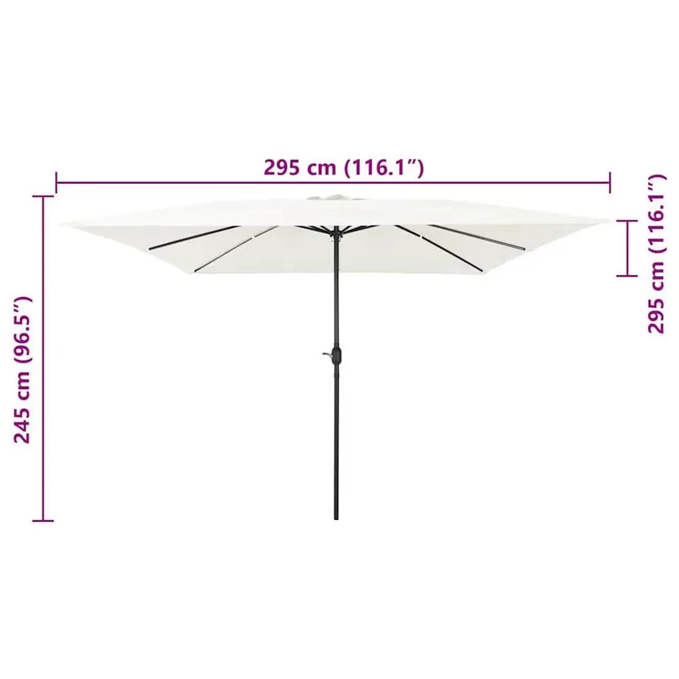 vidaXL - Tuinparasol - Bruin - Polyester