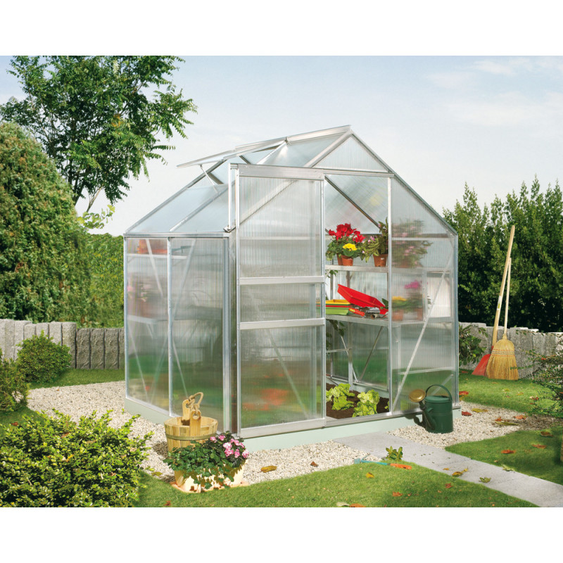 Serre en polycarbonate Calypso aluminium anodisé 3 m² VITAVIA