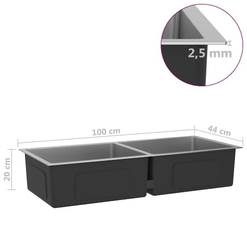 NNEVL Handmade Kitchen Sink Stainless Steel