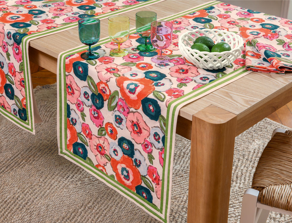 Chemin de table impriméSorbets de fleurs
