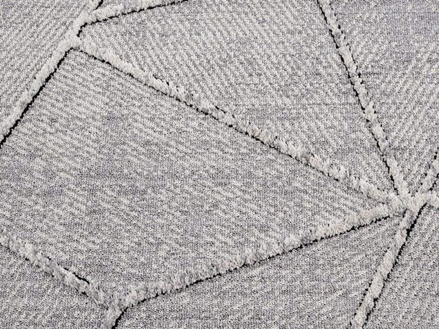 Soraya Grey Abstract Textured Round Rug