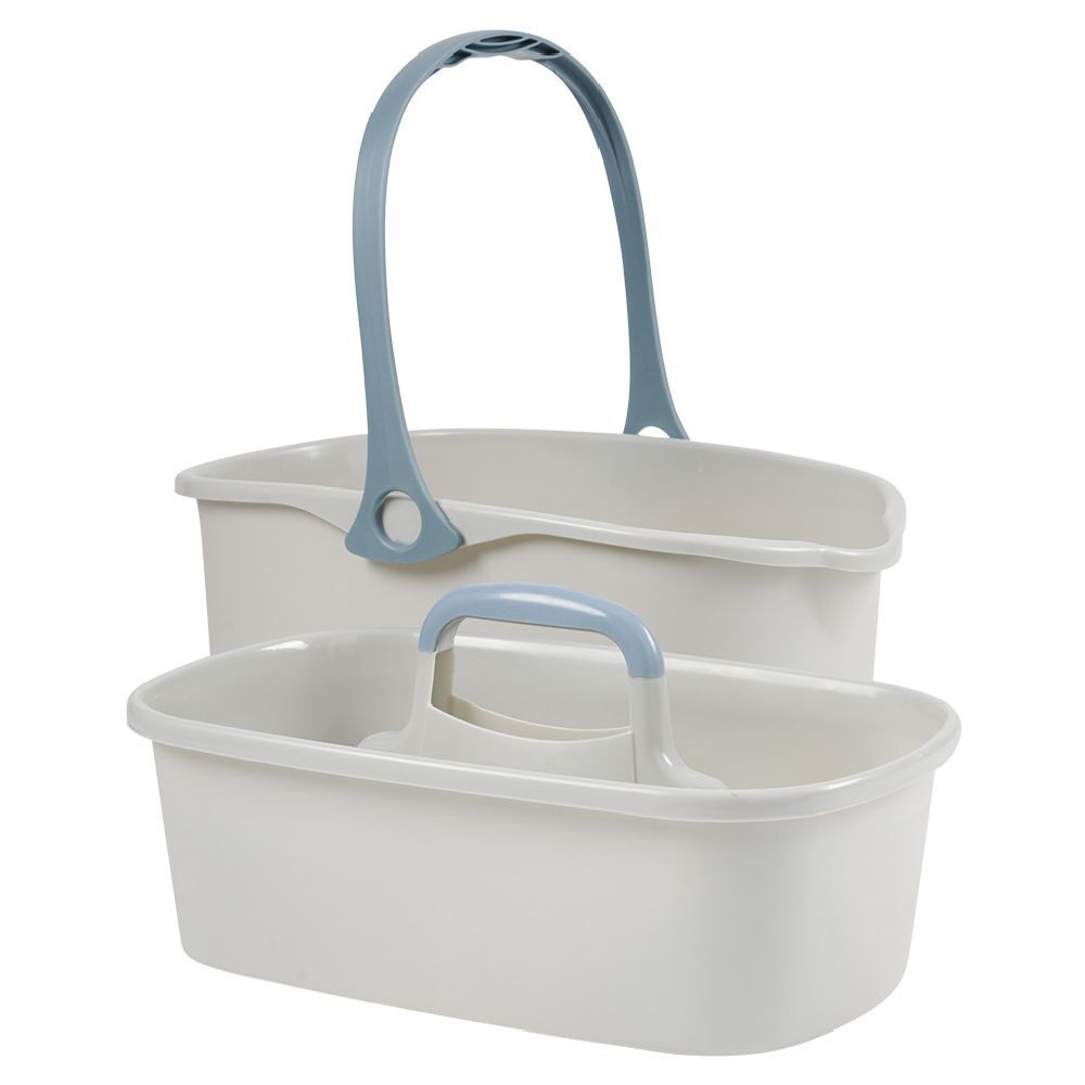 Seau de ménage 11L avec panier gris et bleu