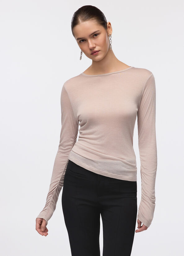 T-shirt in lana e modal