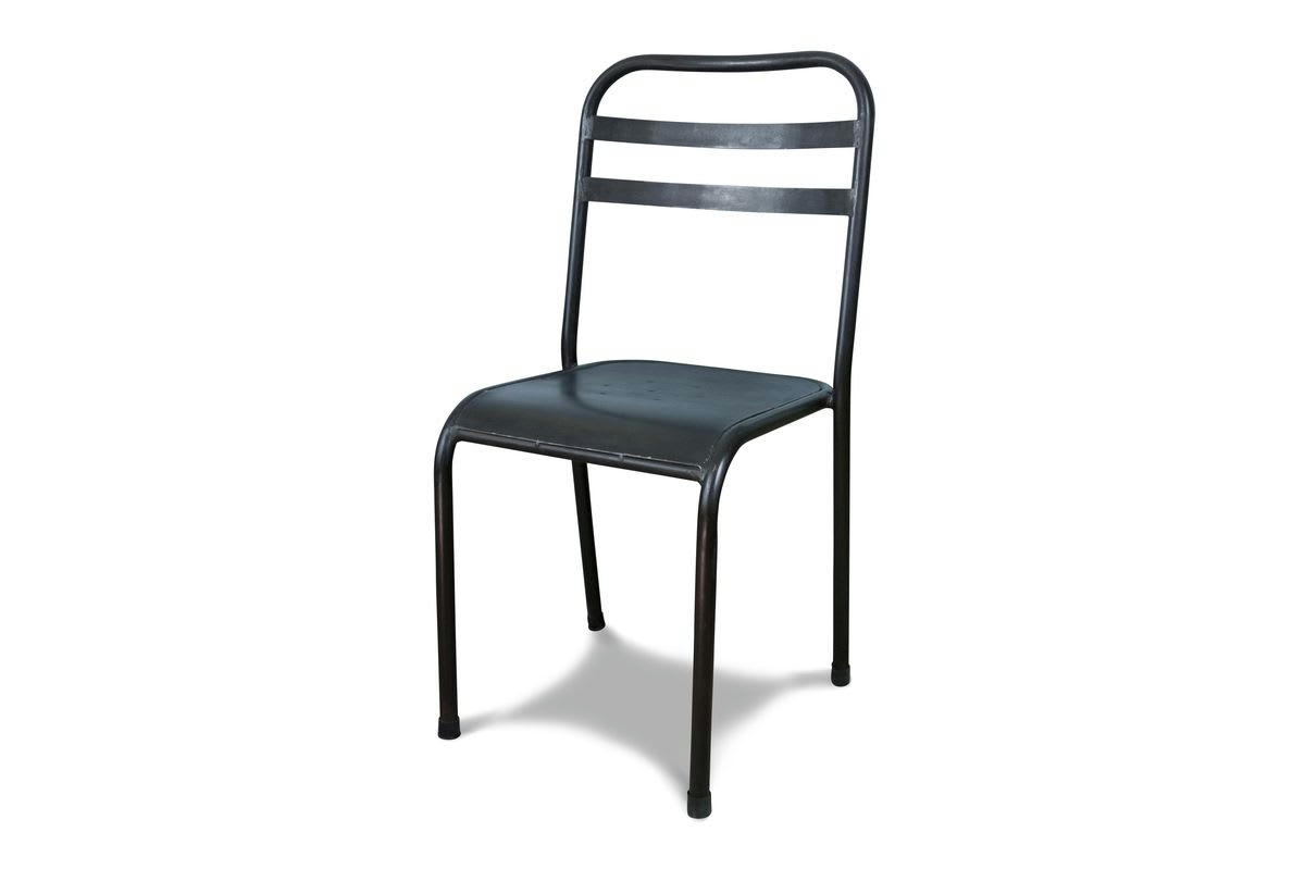 EMPIL - Chaise empilable en métal marron