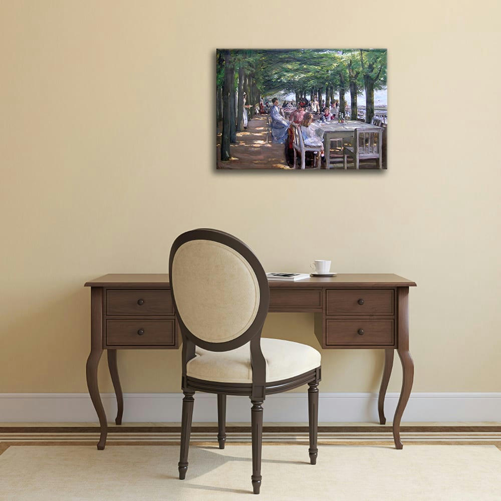 - Tableau La Terrasse Du Restaurant Jacob Max Liebermann 60x90cm