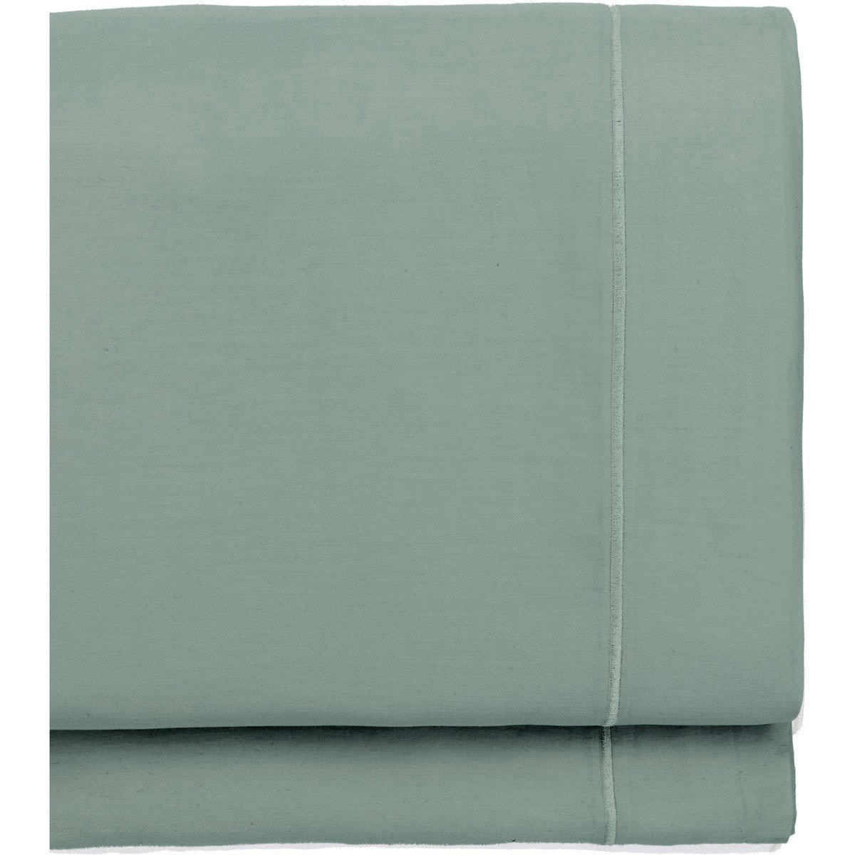JULIA - Drap plat satin de coton  240x300 vert pistache