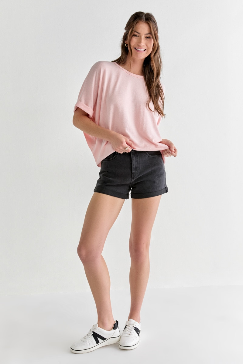 Annabeth Crew Neck Dolman Tee