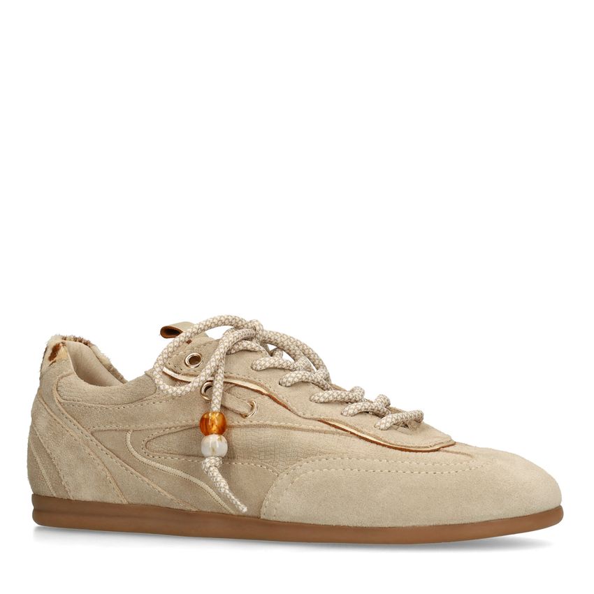 Manfield Beige suède sneakers