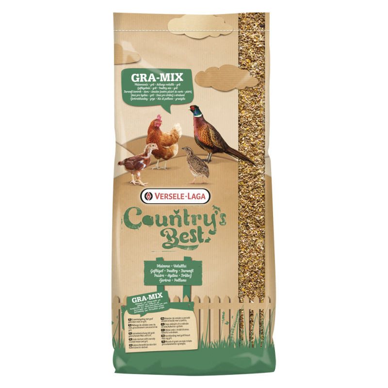 Mélange de céréales Gra-Mix et Grit pour volailles 20 kg