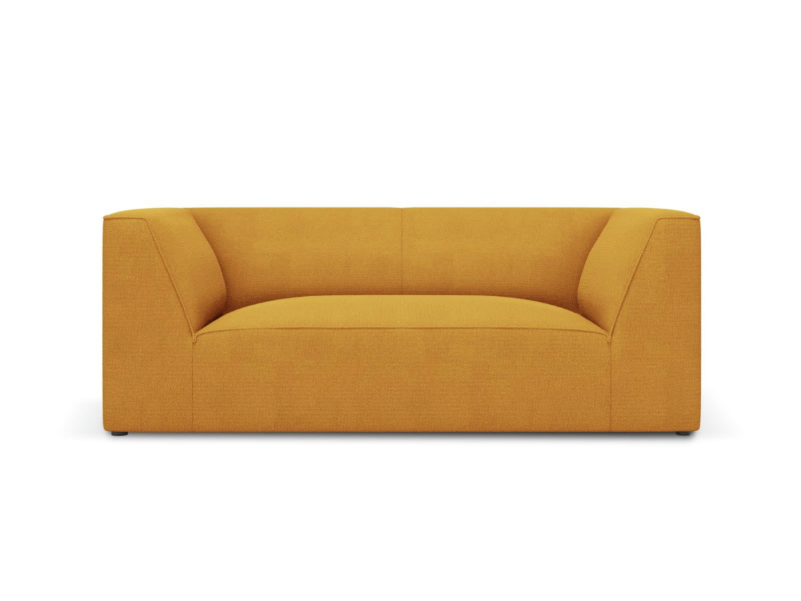 RUBY - Canapé 2 places en tissu structurel jaune