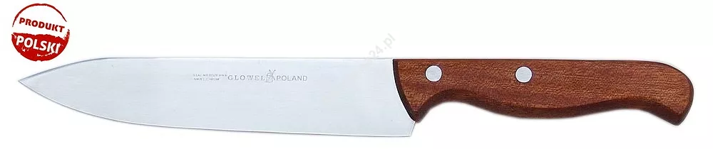Nóż szefa kuchni 18 cm Glowel - Drewno brązowe 1E.DB.L180