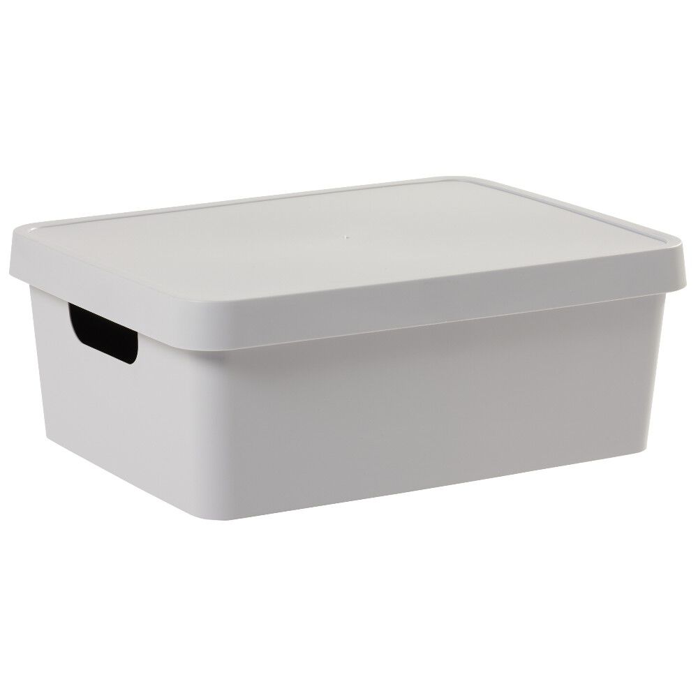BoÎte de rangement avec couvercle grise 11 L