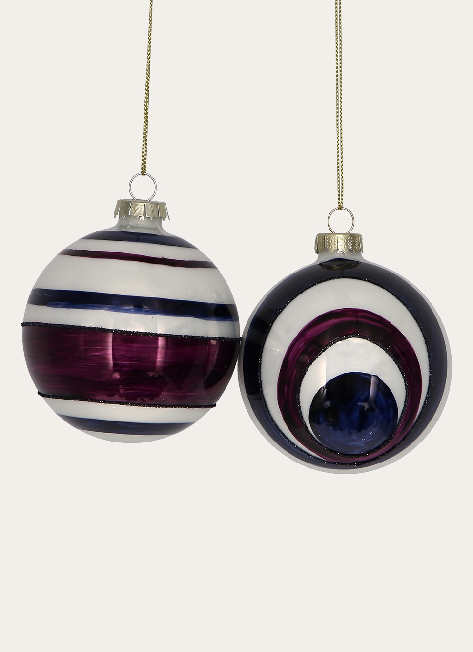 BOULE RAYÉE BI-COLORE (MODÈLE ALÉATOIRE) SAPHIR